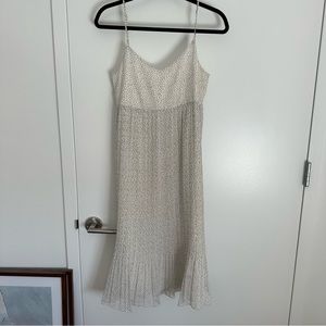 Oak+Fort flowy pleated polka dot dress